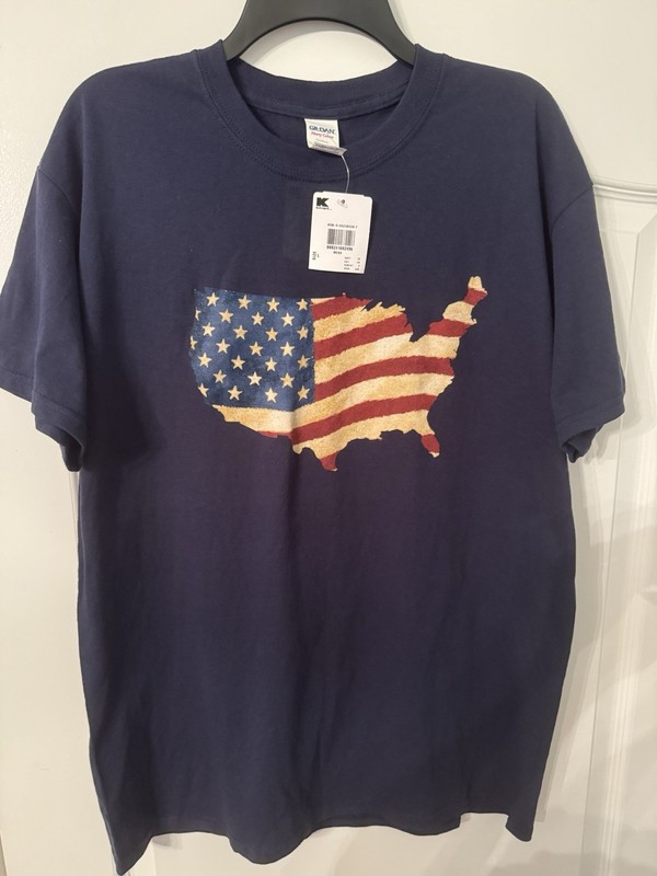 USA 250th Anniversary coming! Gildan Heavy Cotton Men’s T Shirt Large Size L New