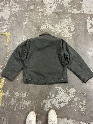 Vintage Carhartt Detroit Jacket J97 MOS Blanket Lined Moss Green