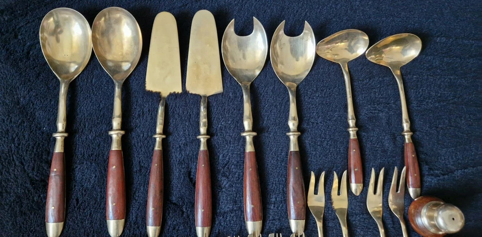 Messing Besteck Konvolut 28 Teile  - Bild 4 von 4