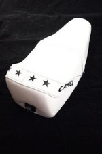 Sella lunga Sport Camel  yankee bianca per Vespa 50 125 special et3 con serratur