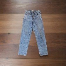 Madewell the Perfect Vintage Straight Jean Button Fly Blue Denim Women  s 26x30