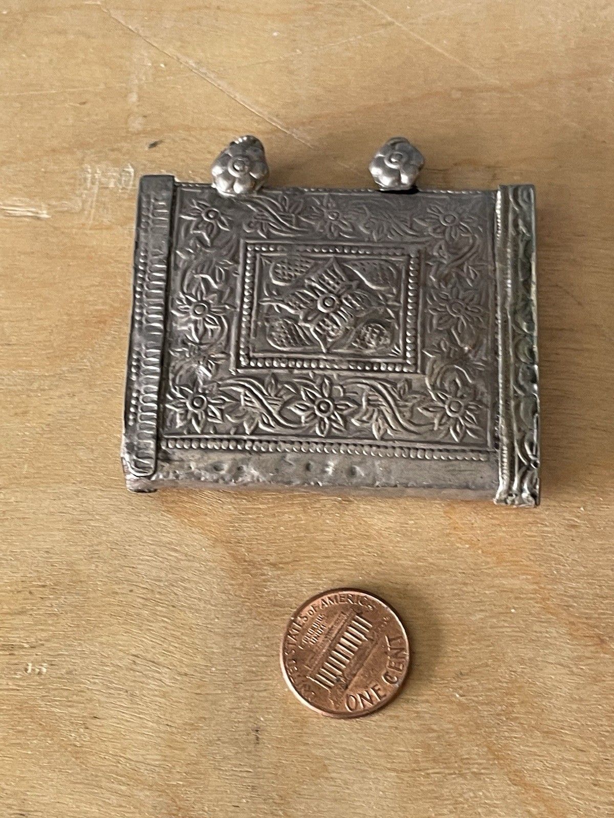 Antique Silver Taweez Prayer Locket Pendant