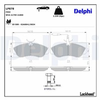 Bremsbelagsatz Scheibenbremse Delphi LP878 FüR V94 Peugeot Ducato Jumper Boxer 1