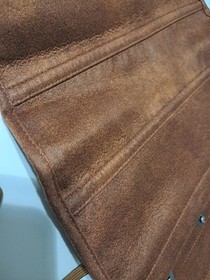 Women's corset with laces, metal hooks and flexible boning, brown.XL