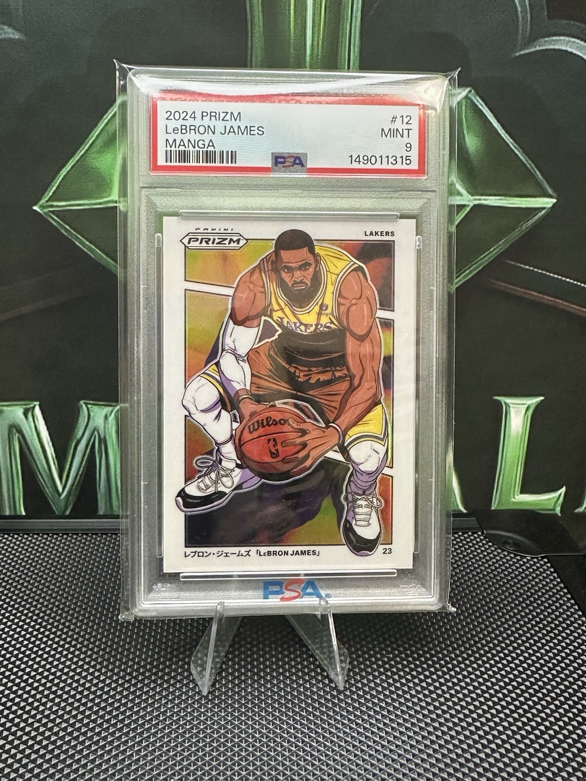 2024-25 Panini Prizm - Manga LeBron James #12 PSA 9 Case Hit SSP LA Lakers