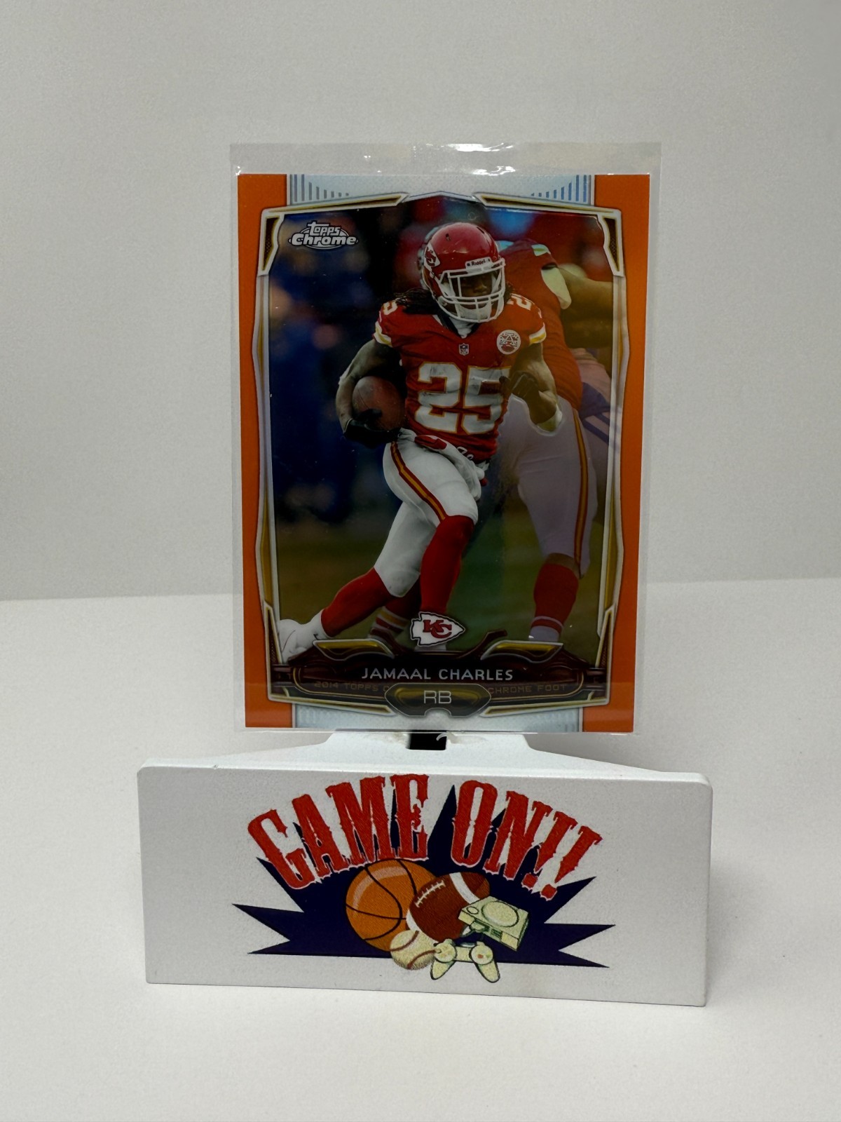 2014 Topps Chrome Football Drew Brees Orange Refractor Card #72