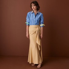 Women Long Sleeve Poplin Button-Down Striped ...