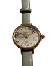 ladies brand new grey genuine leather lola rose  watch