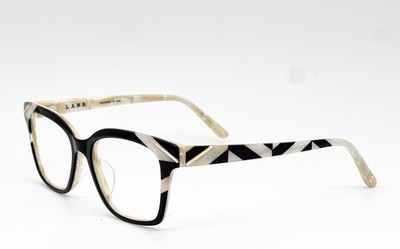 NEW L.A.M.B LAUF105 BLK BLACK/BONE AUTHENTIC EYEGLASSES 55-18