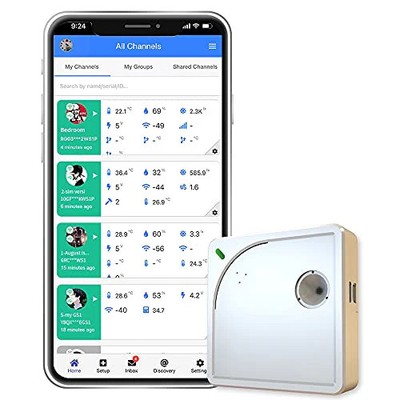 Ubibot WS1 WLAN Temperatursensor, Funk Thermometer Hygrometer, Luftfeuchtigkeit