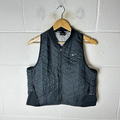Nike Jacke Damen Extra Large Schwarz Aerolayer Puffer Gilet Weste Laufen Swoosh