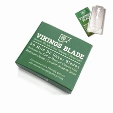 VIKINGS BLADE Double Edge Safety Razor Blades, 50x 50 Count (Pack of 1), Mild 