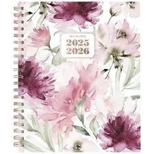 AT A GLANCE Badge Floral Academic Planner July 2025 to July 2026 8.5 x 11