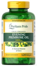 Puritan's Pride Evening Primrose Oil 1300 mg with GLA - 120 Softgels