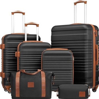 Koffer Set Hartschale Reisegepäck Trolley TSA Schloss 6-teilig