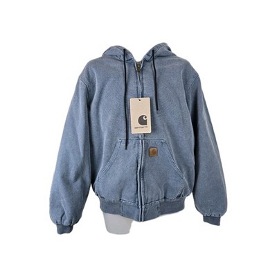 NWT Carhartt Classic J130 WIP OG Oversized Jacket Faded Blue Hood