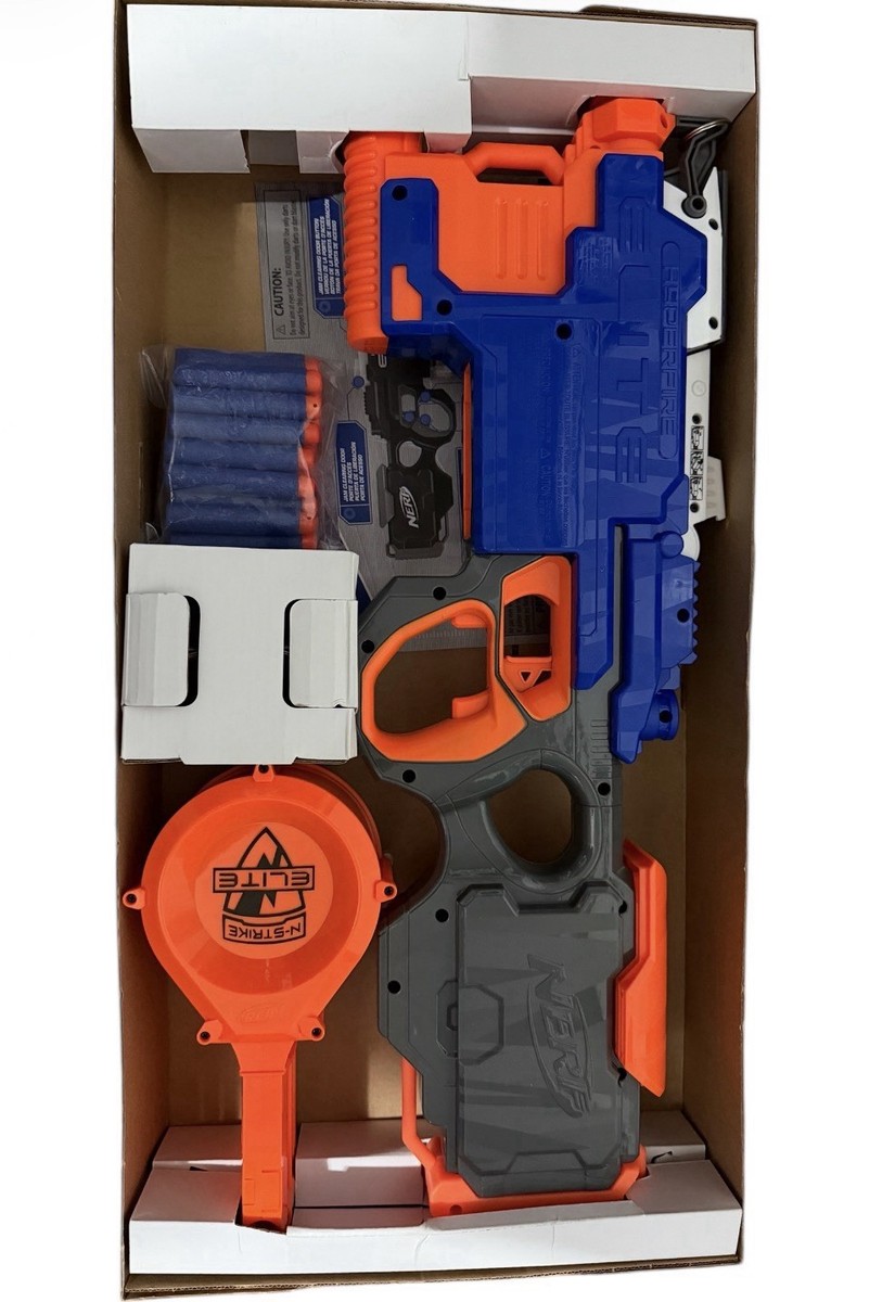 NERF N-strike Elite Hyperfire Blaster With 25 Dart Drum Fires up