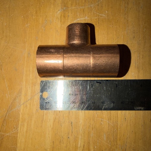 1" x 1" x 3/4" C x C x C Copper Sweat Pipe Reducing Tee Plumbing Fitting USA NOS