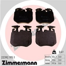 ZIMMERMANN BREMSBELÄGE BMW 2 3 G20 G80 G28 4 5 G31 G30 F90 6 G32 7 G11 G12 8