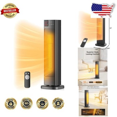 Powerful 1500W Tower Heater | Programmable Thermostat, 12H Timer, Quiet  55dB...