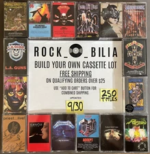 $1 and UP 80s 90s METAL Buy $25 get free shipping CASSETTE TAPES BUILD YOUR LOT