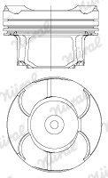 1X NÜRal 87-434600-00 Kolben FüR BMW