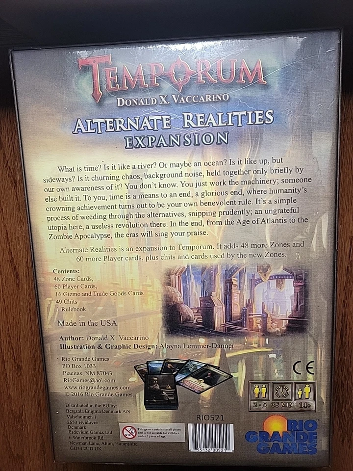 Rio Grande Games Temporum: Alternate Realities,Contemporary Manufacture - Image 2 of 3