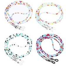 4 Pcs Beaded Eyeglass Chains Glasses Necklace for Women Vintage Beaded Glasses