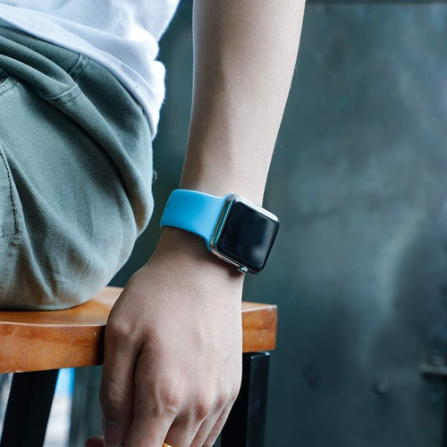 Uhrenarmband 38 mm 42 mm 40 mm 44 mm 41 mm 45 mm weiches Silikonband Ersatzarmband S - Bild 6 von 9