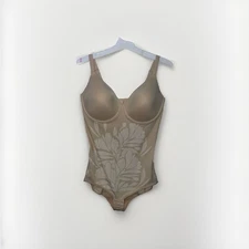 Maidenform Women's 3XL Beige Bodyshaper FLS075 Shapewear Snaps Covertible Straps