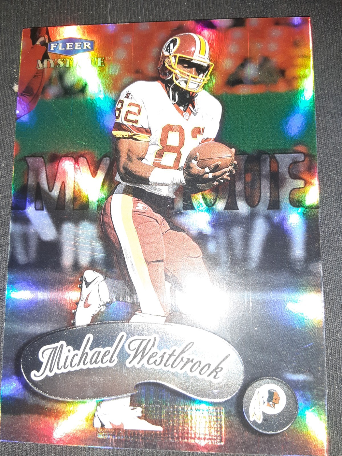 1999 Fleer Mystique Football Card silver holo #99 michael westbrook