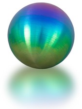Edelstahl Deko Kugel 80 Ø mm, Regenbogeneffe...