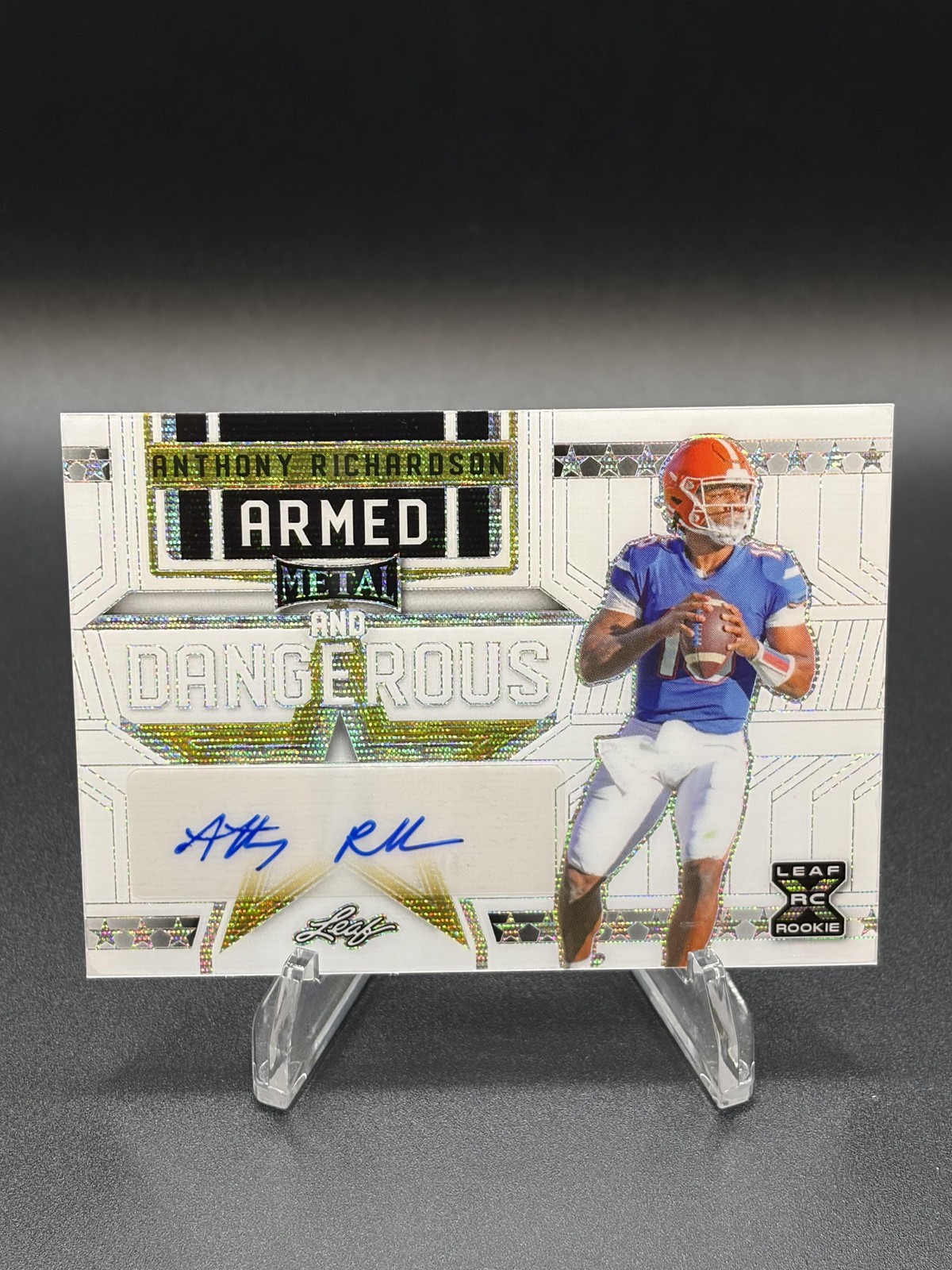 2023 Leaf Metal Draft Anthony Richardson Armed and Dangerous Auto #1/1