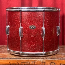 1950s Slingerland Parade King 12x15 Marching Snare / Tom Conversion Drum Red