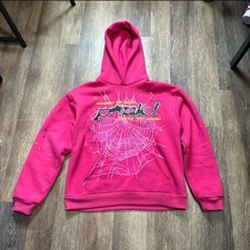 Designer Spider Hoodie Pink/Black Size M 100 Cotton Excellent Condition
