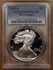 1987-S Proof Silver Eagle PCGS PR70 DCAM DKRC