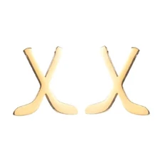 Ice Hockey Accessories for Moms - Icehockey Earrings - Steel Studs (Ice Hockey -