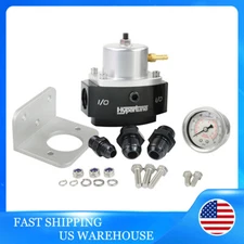 8AN Fuel Pressure Regulator 4-65 PSI 1/8 NPT Gauge Carbureted EFI Applications