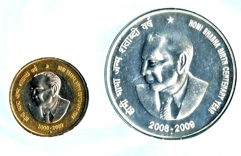 DR HOMI BHABHA BIRTH 2009 - ( 100 Rs. Silver, 10 Rs. Bi-Metalic) 2 COINS SET - Image 4 of 4