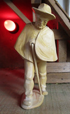 Figurine sculptée à la main, berger 16,5 cm de haut, magnifiquement faite