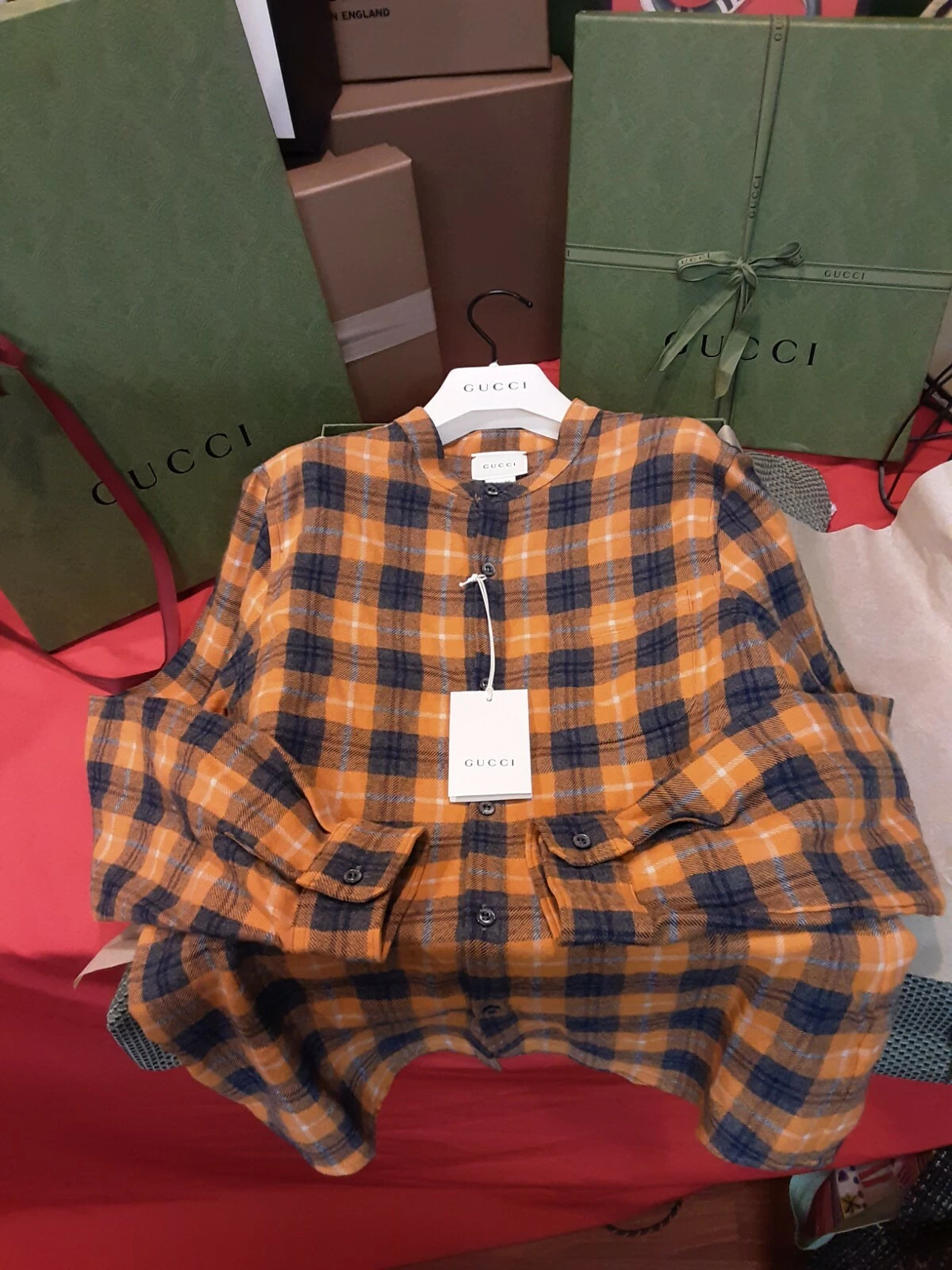 Chemise habillée garçon GUCCI coton boutonnée taille 12. Neuf avec étiquette