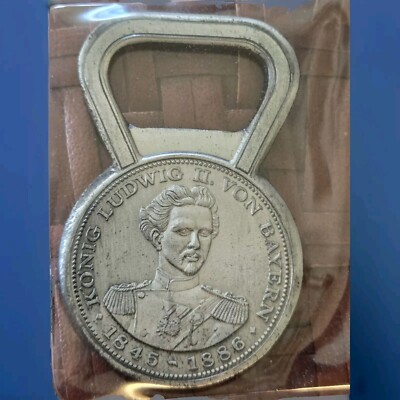 VTG KONIG LUDWIG II VON BAYERN SCHLOSS NEUSCHWANSTEIN SILVERPLATED BOTTLE OPENER