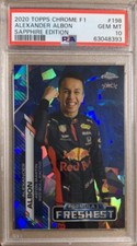 2020 Alexander Albon Topps Chrome Formula 1 PSA10 Sapphire #198 F1 Card Racing