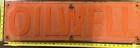 Vintage Painted Stamped Steel Oil Field Sign - OILWELL