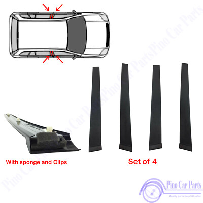 4PCS Polished Pillar Posts Fit For Ford Fiesta 5 doors 2011 2012