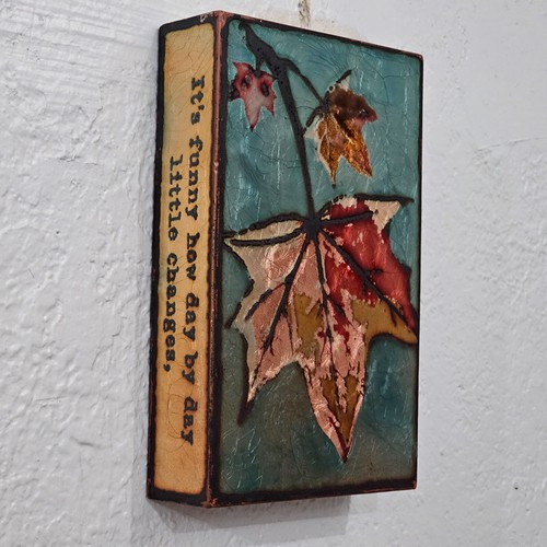 HOUSTON LLEW Spiritile No.145 Turning Point Glass Enamel on Copper Decor Box