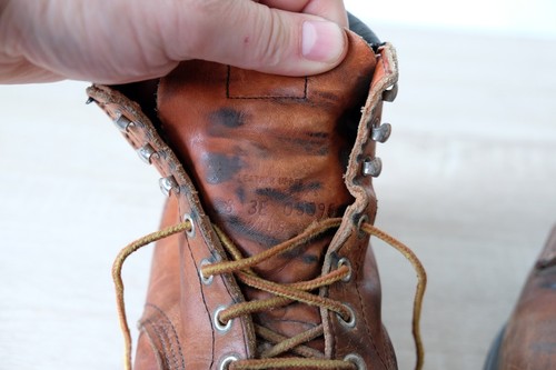 VINTAGE USA Mens Red Wing Supersole 6" 2245 Work Boots 8 3E Leather Safety Toe - Picture 7 of 8