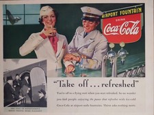 1938 vintage Coca-Cola print ad, Air force captain
