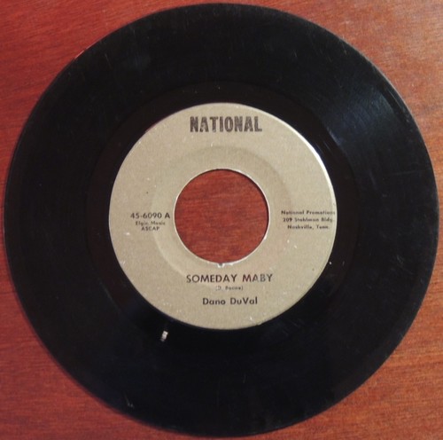 Ultra Rare Dano Duval National Promotions 6090 45rpm Id Rather Be Alone Someday - Picture 2 of 2
