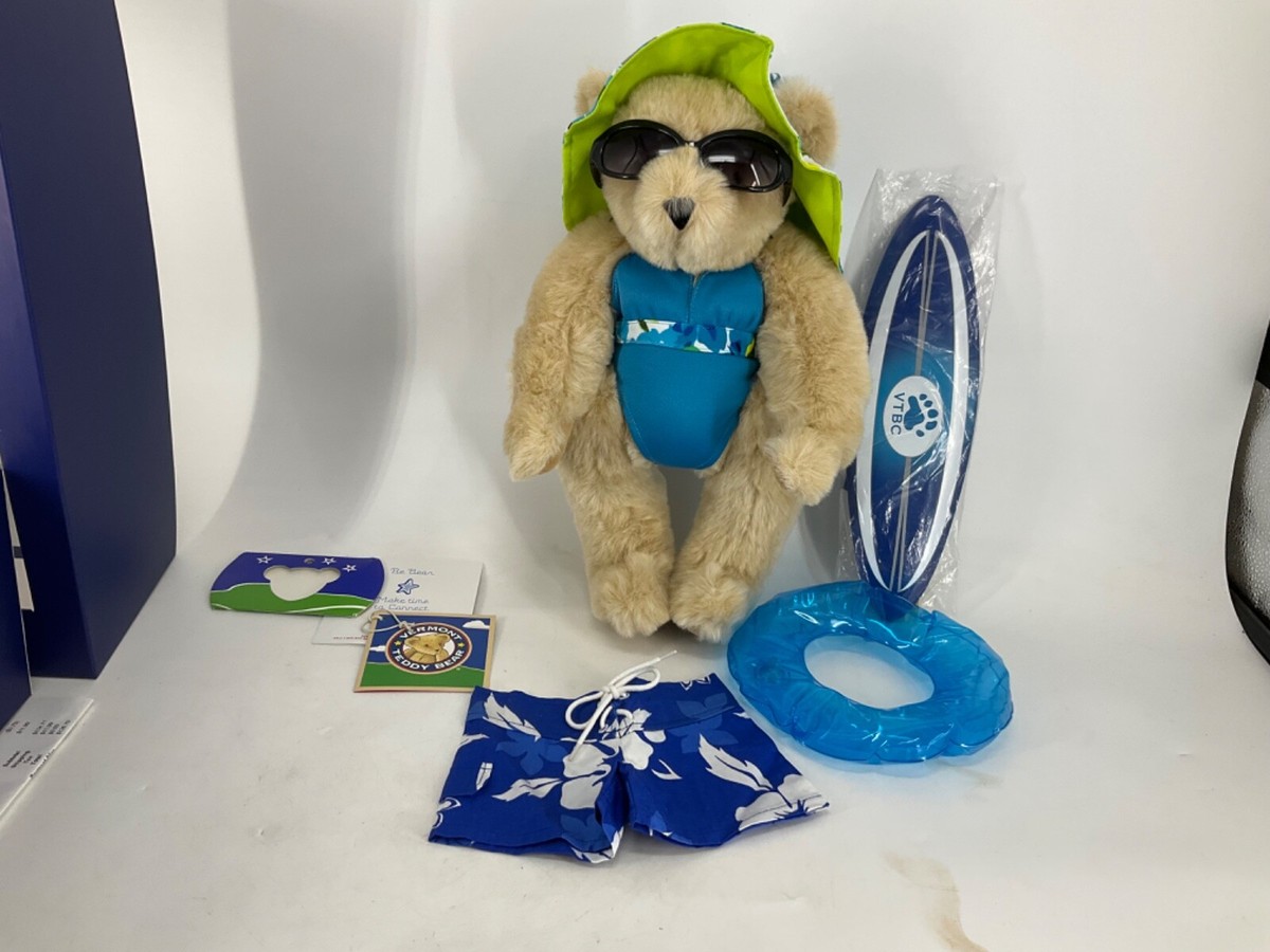 ぬいぐるみ・マスコット TEDDY SWIMS SWIMMY PLUSH Authentic Handmade Vermont Teddy Bear 15